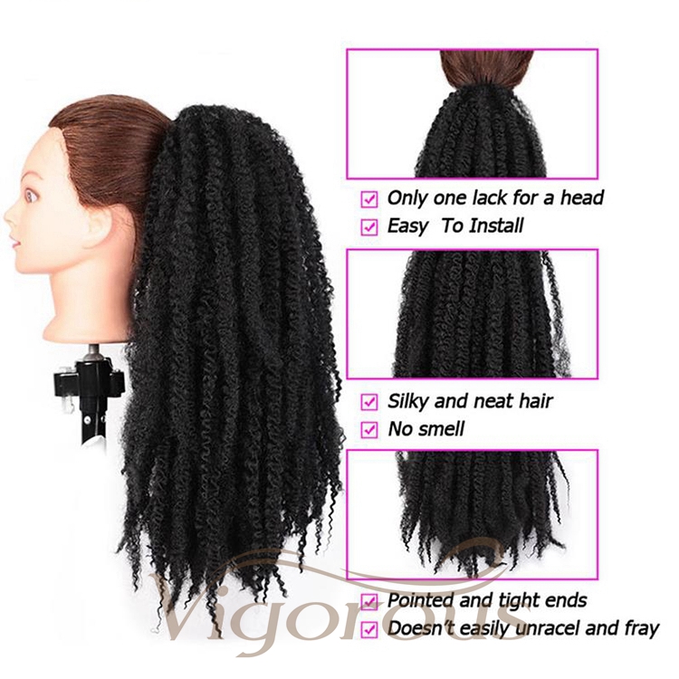 Cheapest Wholesale Fake Tie Wholesale Curly Extension High Clip On Wrap Around Real Drawstring Ponytail Synthetic Hair