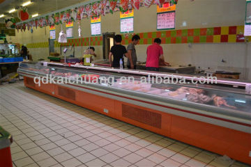 supermarket open display fridge for fresh meat