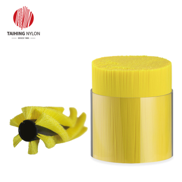 PBT synthetic crimped fibers sweeping roller brushes