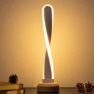 USB Powered Smart Solid Wood Night Light Lamp