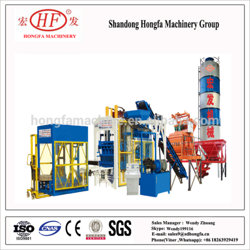 QT10-15 Cement or concrete hydraulic ful automatic brick making machine manufacturing plant