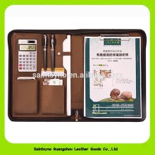 Custom A4 leather file folders business leather document holder 15028