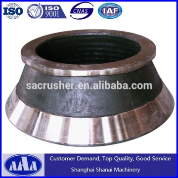 Cone crusher spare parts high manganese steel casting concaves and mantles liner for crusher