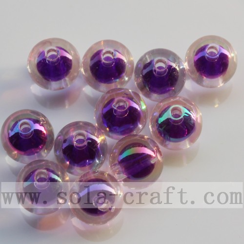 Korean Style Rainbow Color Round AB Bead in Beads