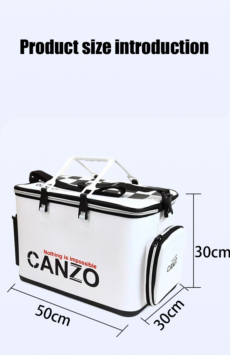 EVA Fishing Gear Portable Collapsible Fishing Bucket Live Fish Box Camping Water Container Pan Basin Fishing Bucket