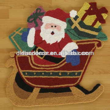 Polyester hand hooked christmas decorations rugs