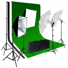 Backdrop Umbrella Softbox Photo Studio Light Kit