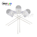 Lent transparent 8000K LED blanc brillant de 8 mm