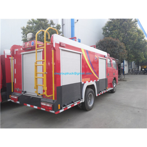 Dongfeng 4x2 RHD LHD cabine cabine 3 tonnes camion de lutte contre l&#39;incendie