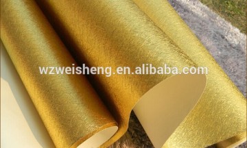 Gold matt embossed aluminum foil paper,Luxury gold embossed aluminum foil paper