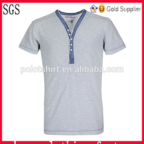 Men's brushed cvc cotton bulk blank t-shirts