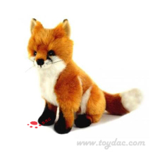 plush faux fur red fox