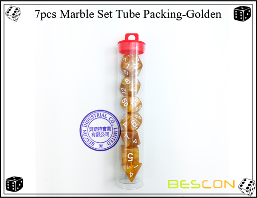 7pcs Mármol Set Tube Packing-Golden-2 7pcs Marble Set Tube Packing-Golden-2