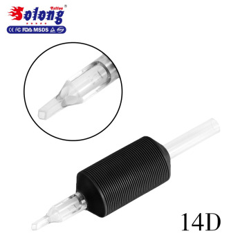 Solong Tattoo Sterilized Disposable Round/Flat/Diamond Tips Tattoo Tubes Grip