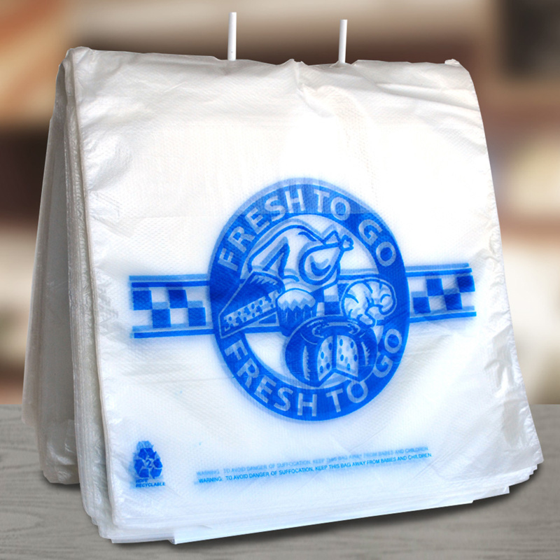 LDPE Clear Transparent Plastic Calendar Bag Deli Saddle Bag for Food