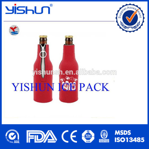 Neoprene Single Beer Bottle Cooler With Zipper