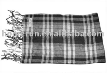 checked scarf/acrylic scarf/fashion scarf