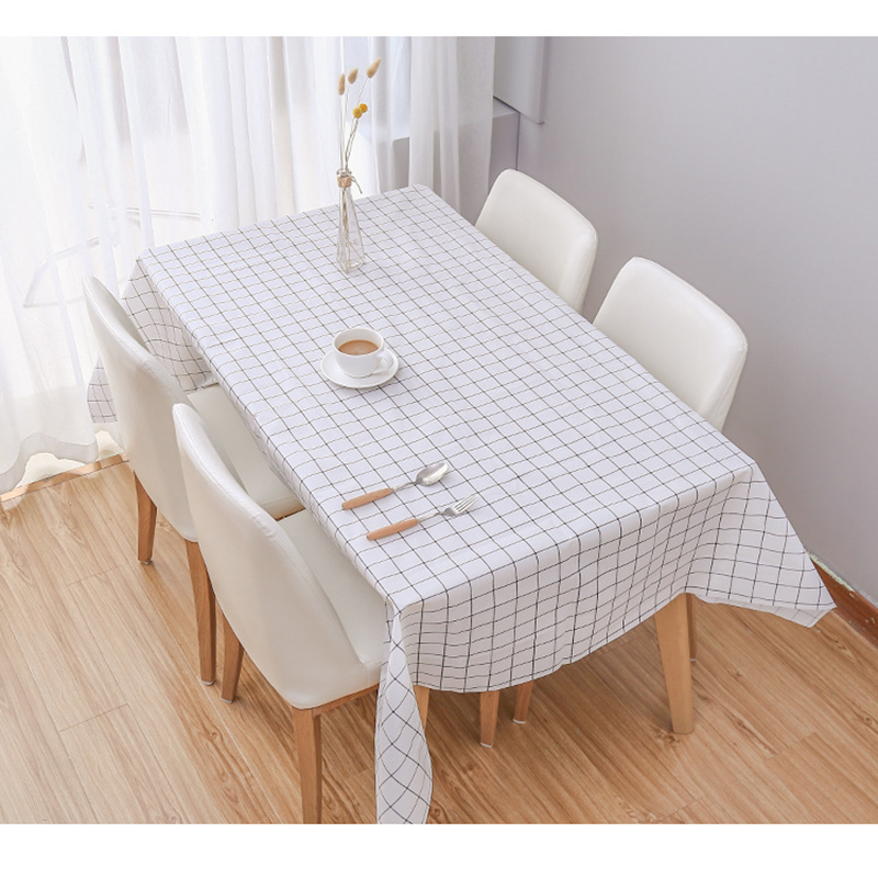 DEQI Recycle PVC Table Cloth Rectangle Table Cloth Waterproof Tablecloth Cover Table Mat for Home Outdoor Part Decoration