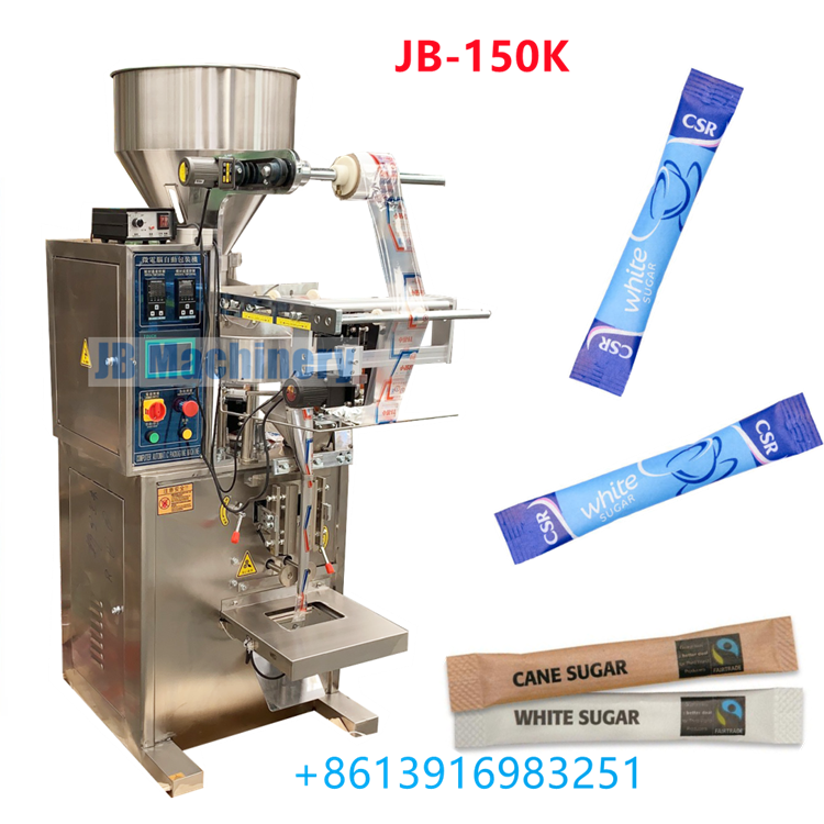 Automatic small cane sugar packing machine, brown sugar stick sachet filling and packing machine