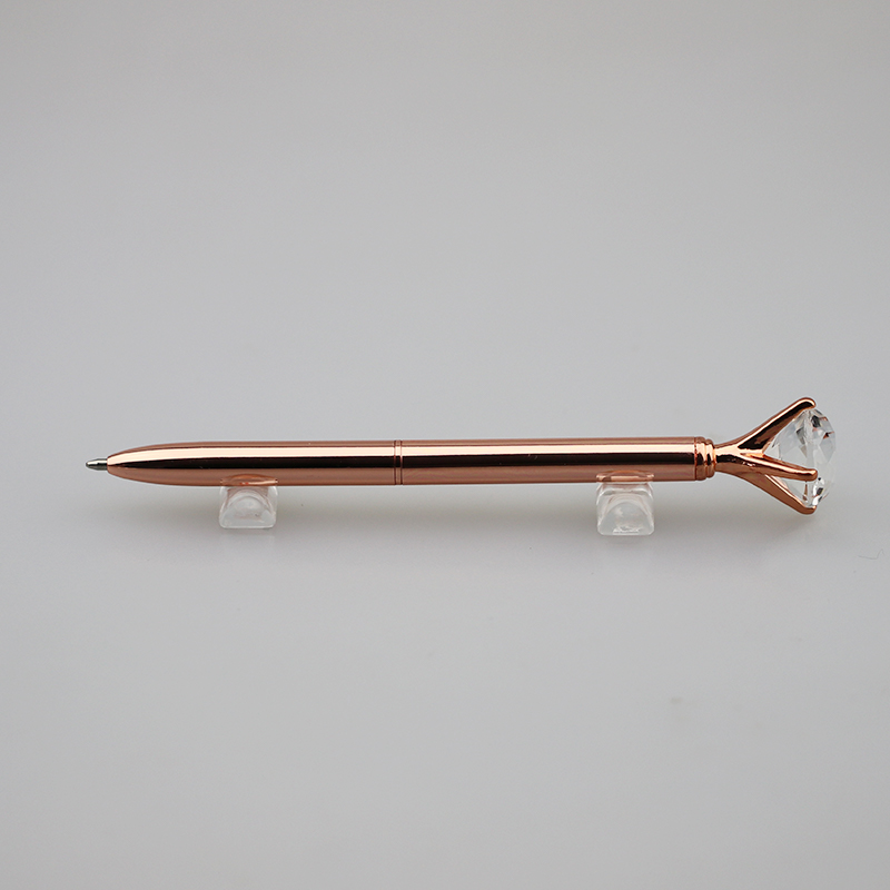 Novelty gift rose gold diamond painting topped metal ball pens