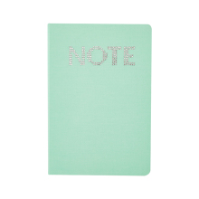 Fabric hardcover hot fixed rhinestone notebook