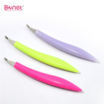 Plastic handle Shape Metal Tip Cuticle Pusher