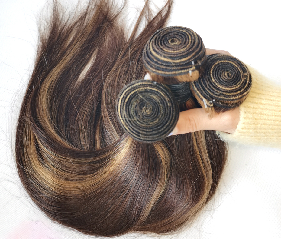 OEM Highlight Raw Cuticle Aligned Hair Indian Hair Bundle,Unprocessed 12a Grade P4/27 Peruvian Remy Virgin Human Hair Vendors