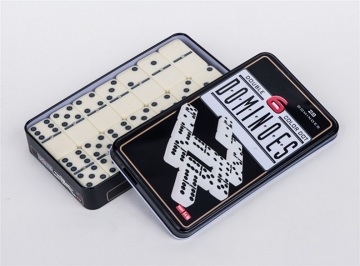 Dominoes Ivory Color In Tin Box