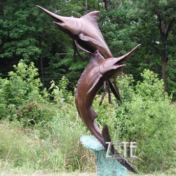 Custom garden decoration bronze swordfish statue