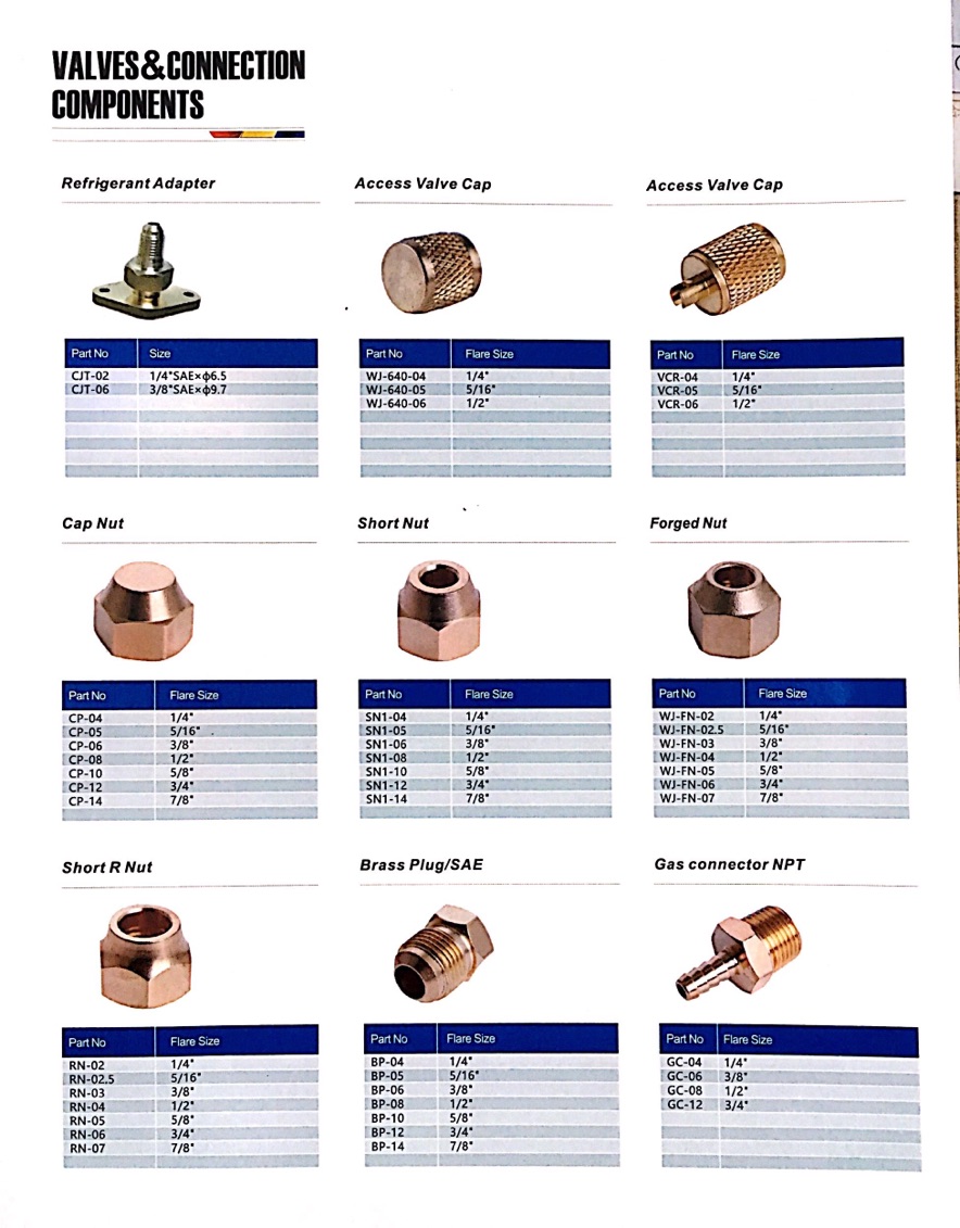 refrigeration brass fitting