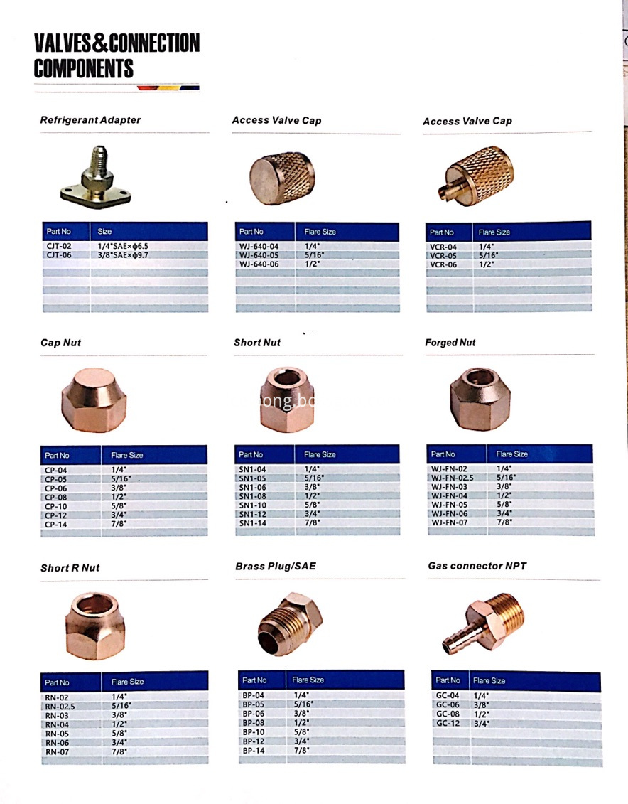 refrigeration brass fitting