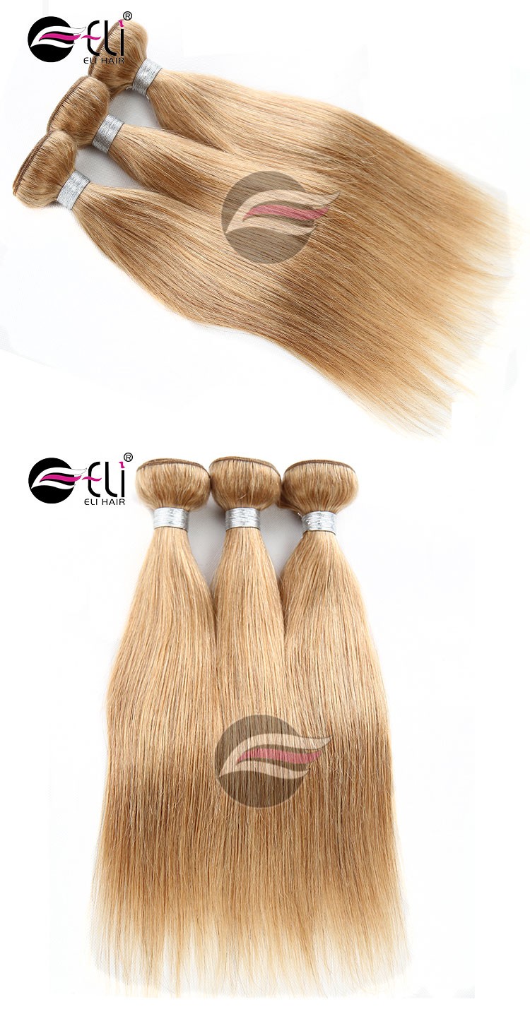 xuchang hair factory wholesale brazilian hair, colored #27 virgin brazilian  hair bundles