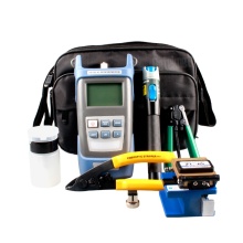 Fiber Optic Cable Toolkit: Cleaver, Cutter, VFL Tester, Crimping Tool & Bag