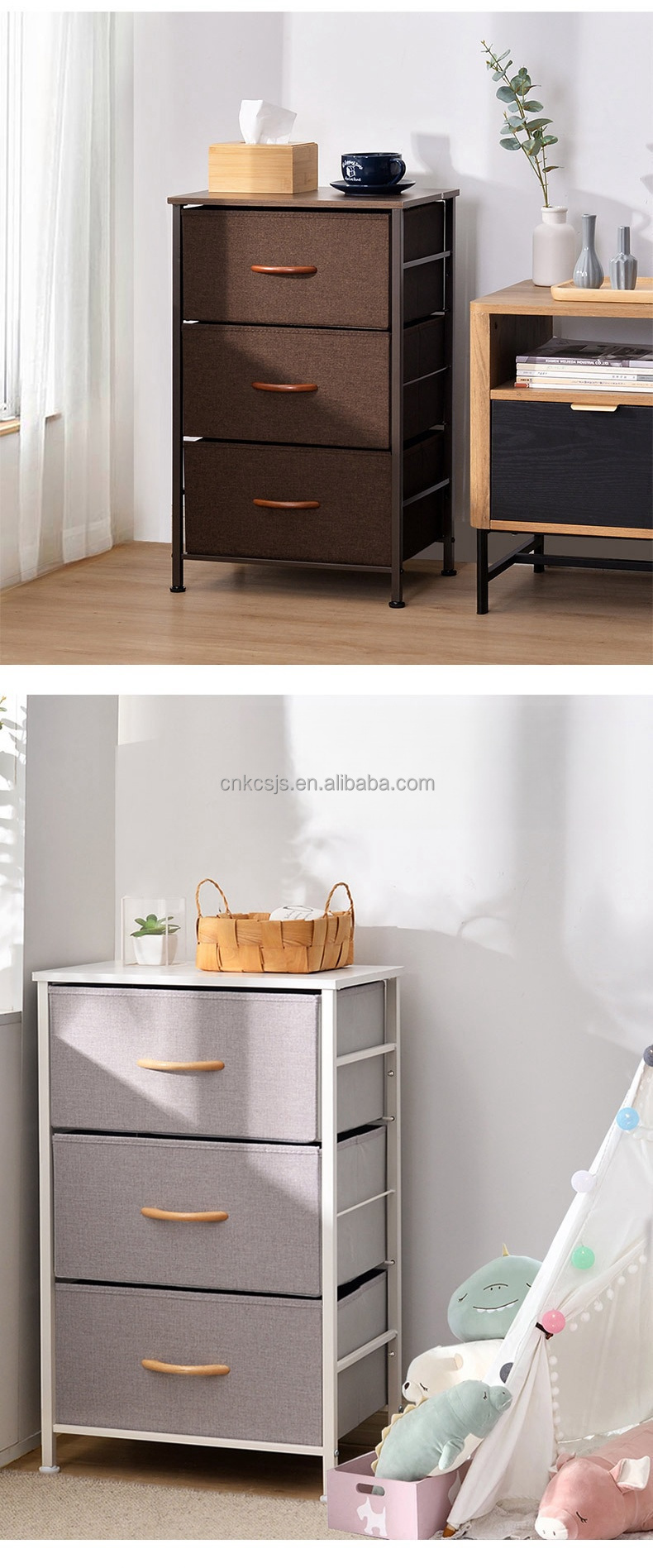 کمد پارچه ای محکم Sturdy Fabric Storage Dresser