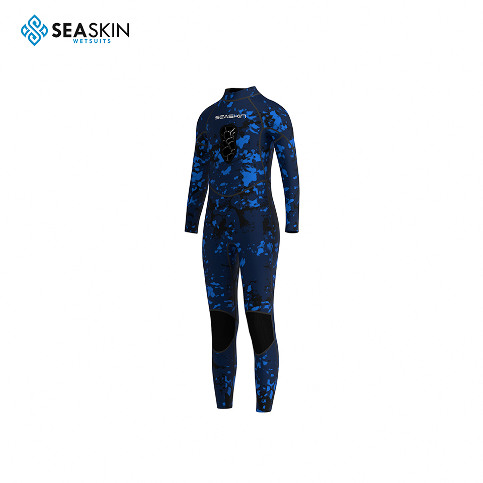 Seackin Child Camo Full Suit Spearfishing Wetsuit Diving