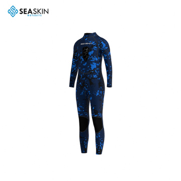 Seaskin Child Camo Camo Tam Takım Spearfishing Dalış Wetsuit