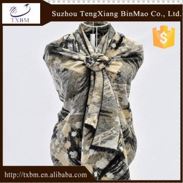 Silk and wool scarf for women
