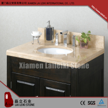 Beige Travertine Marble Bathroom Countertop
