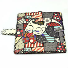 Cute Kitty Wallet - Hand Painted Leather Wallet Women Wallet Ladies Wallet