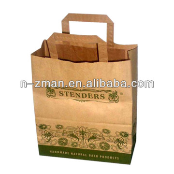 Recycled Kraft Paper Package Bag,Paper Package Bag with paper Handle,Kraft Paper Package Bag