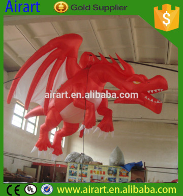 white inflatable dragon