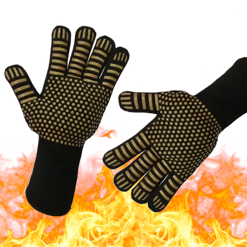 Amazon Suppliers Kitchen Oven Extreme Heat Resistant Gloves BBQ Grill Cooking Gloves