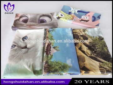 big size printing suede microfiber towel