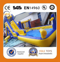 Latest inflatable water slide for sale,inflatable slide with pool,inflatable water slide