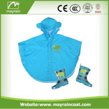 Polyester with PU Coating Travel Poncho Raincoat
