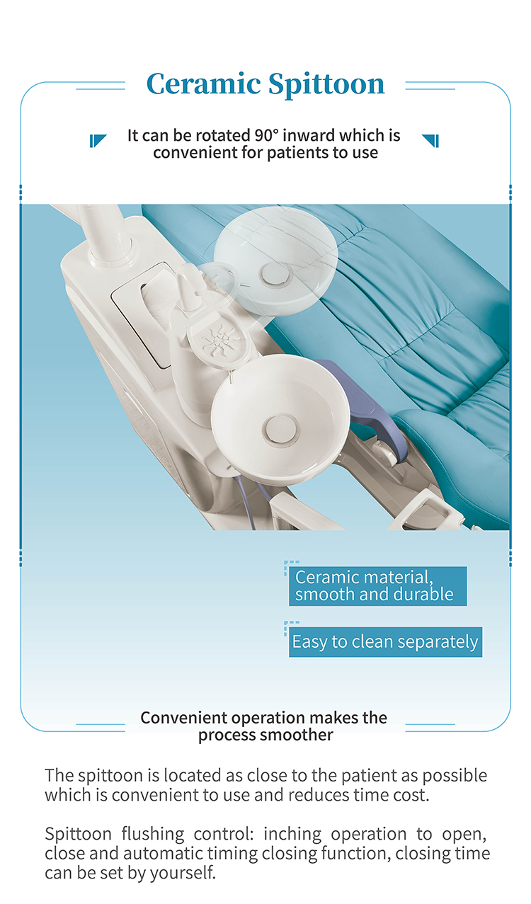 ISO Approved Dental Unit with 3-way Syring(cold/hot)2 pcs