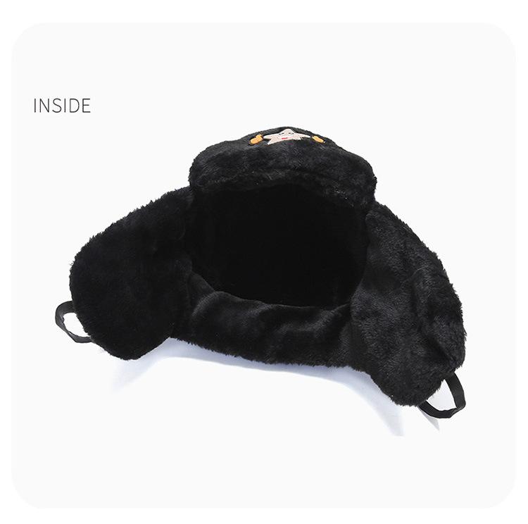 Children outdoor lei feng hat warm ski hat (10)