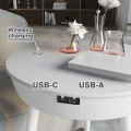 Modern Home Draagbare Ronde Bluetooth USB-bijzettafel