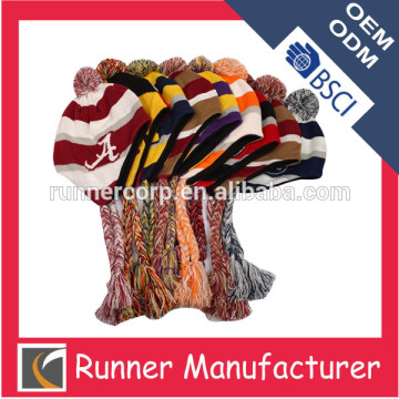 Kids free knitted beanie hat with tassel