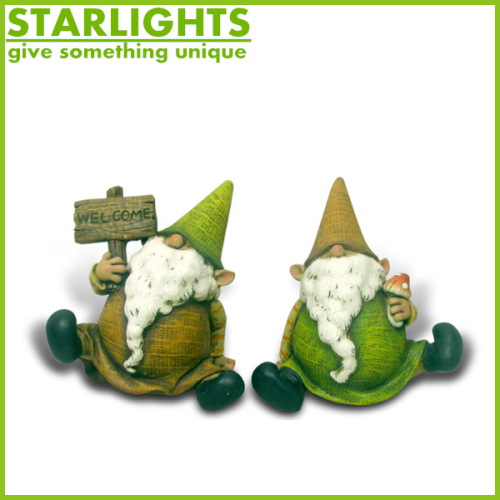 Christmas grandpa elf creative resin leprechaun statues